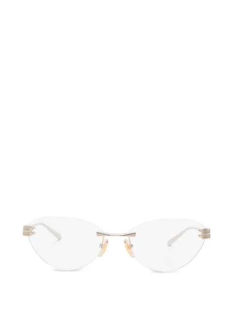 Balenciaga Eyewear rimless glasses Gold BB0489O
