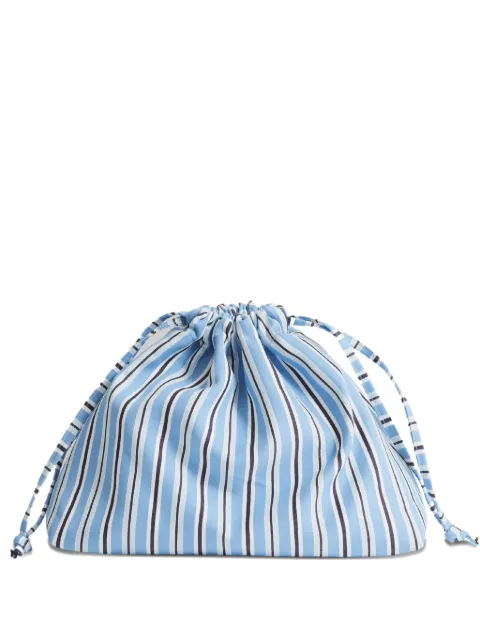 The Frankie Shop Morgan striped-drawstring pouch Blue MORGANBAFS22083836