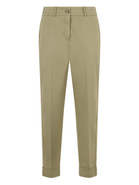 Peserico turn-up hem trousers Green M04705T008500