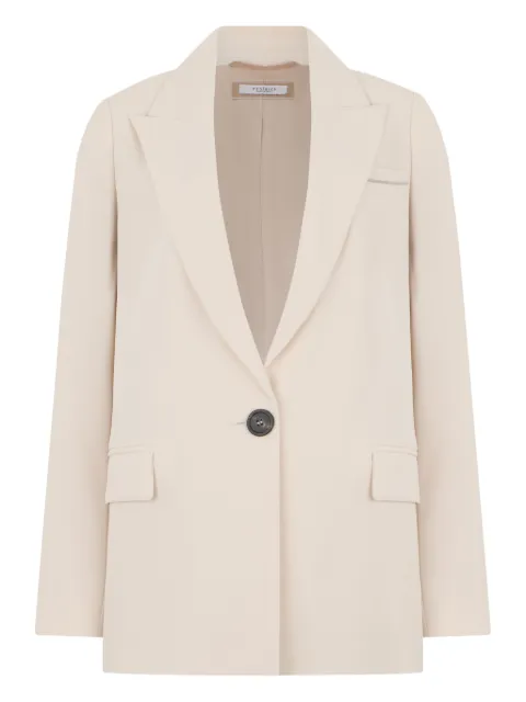 Peserico button single-breasted blazer Neutrals S01476U01974