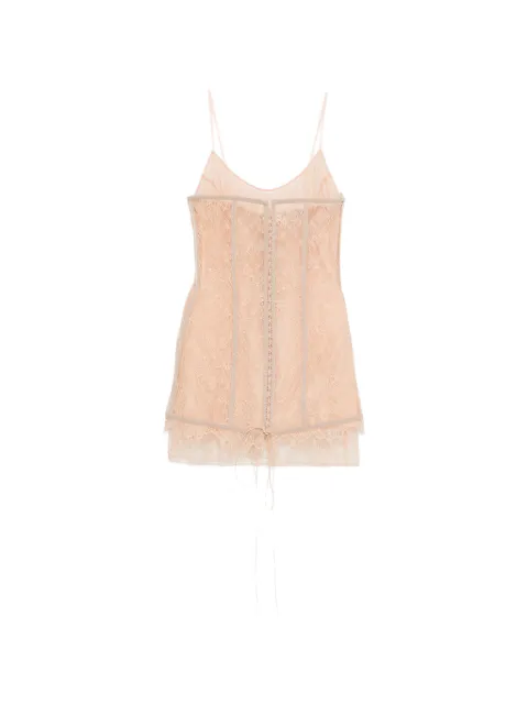 Giuseppe Di Morabito lace-fabric panelled-design mini dress Pink 06PSDR7231630421