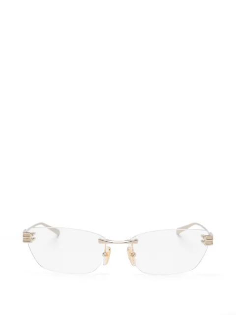 Balenciaga Eyewear geometric glasses Gold BB0490O