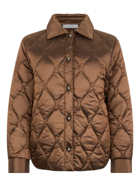 Peserico diamond-quilted padded jacket Brown M234146092A