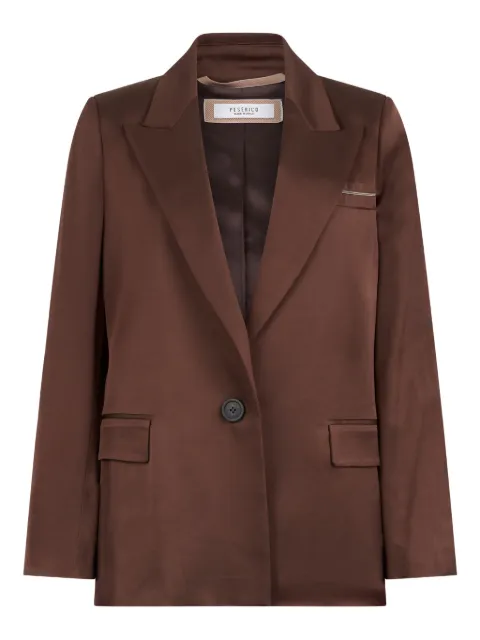 Peserico satin blazer Brown S01976U02960