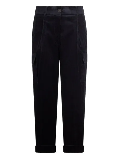 Peserico corduroy-effect trousers Black M0498301580