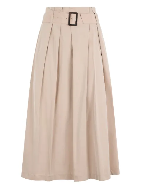 Peserico pleated belted maxi skirt Neutrals P05352A06953