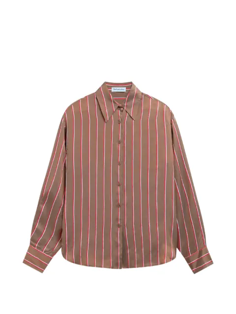 The Frankie Shop striped buttoned shirt Brown PERICHFS21925279
