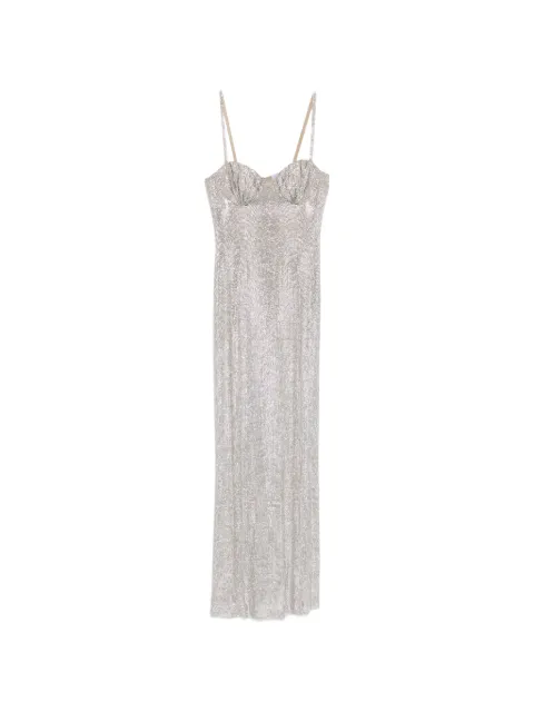 Giuseppe Di Morabito ruched slip dress Silver 06PSDR517FC16316
