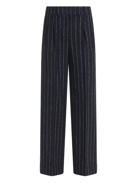 Peserico striped trousers Blue P0478802044