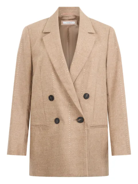 Peserico double-breasted button blazer Neutrals S01897D0R301948