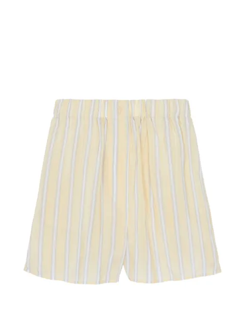 The Frankie Shop Lui striped cupro shorts Yellow LUISHFS22075981