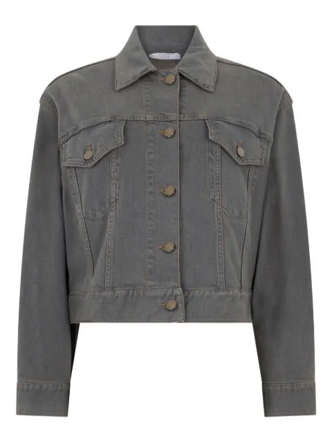 Peserico cropped denim jacket Grey M21406LG04280