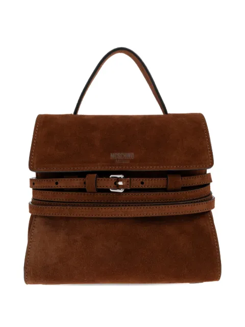Moschino buckle-strap top-handle tote bag Brown MC4226PP1OOF0