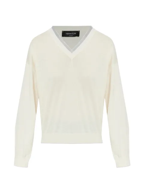 Fabiana Filippi V-neck top Neutrals MAD266F060L9300000