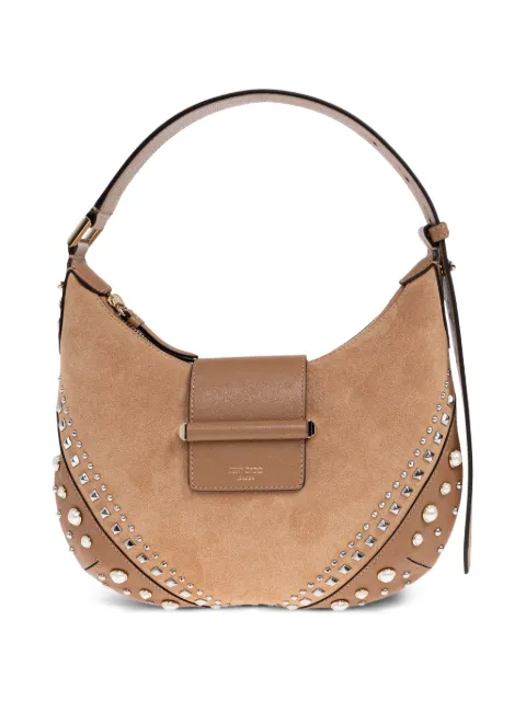 Jimmy Choo small Bar studded shoulder bag Neutrals BARHOBOSFRU
