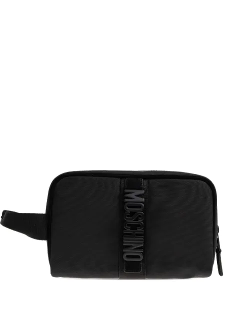 Moschino logo zip clutch bag Black MD5300PP0OF21