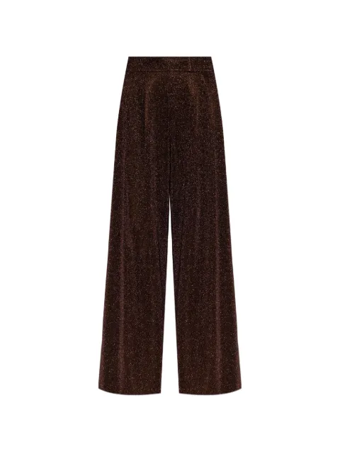 Oséree pleated wide-leg trousers Brown LOS261LUREX