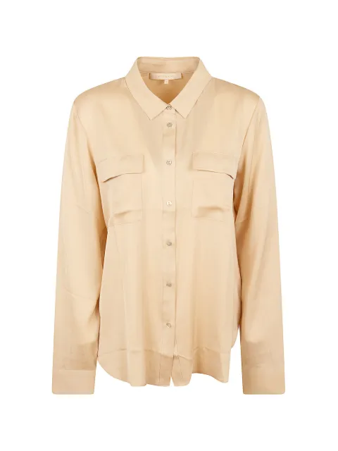 SILK95FIVE flap-pocket long-sleeve shirt Neutrals 20010N13PERIWINKLE