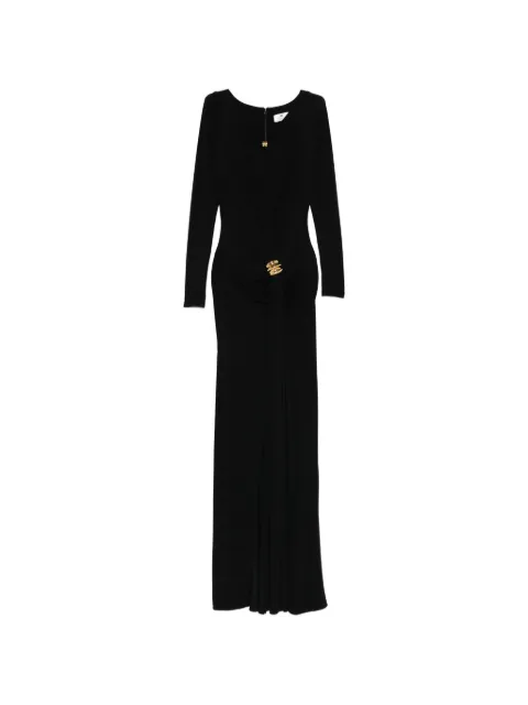 Elisabetta Franchi Red Carpet dress with jewel details Black ABR1461E2