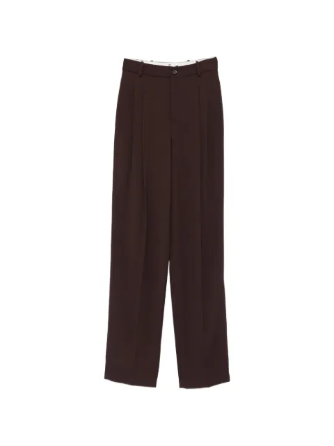 Elisabetta Franchi gabardine trousers with darts Brown PA17661E2