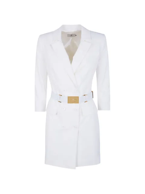 Elisabetta Franchi dress in technical bi-elastic fabric with belt White AB91961E2