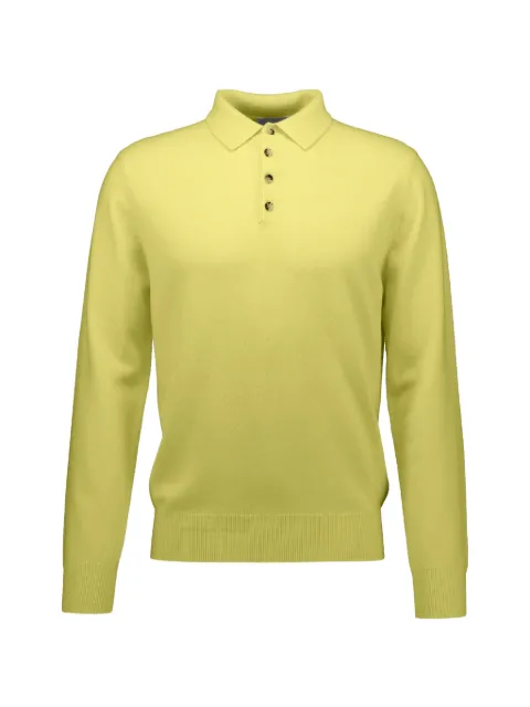 Allude buttoned polo sweater Yellow 30023