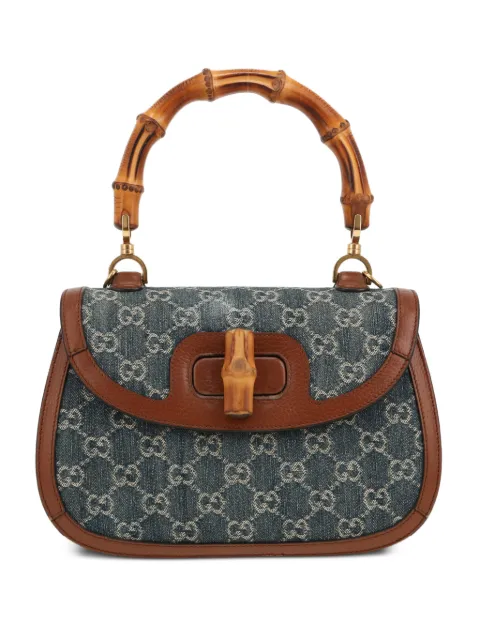 Gucci Pre-Owned 2020 Bamboo denim handbag Blue 426712