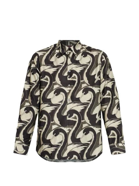 Paul Smith long-sleeve swan-print shirt Black M1R598ZV02952