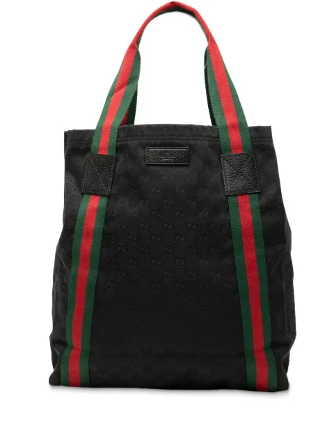 Gucci Pre-Owned 2000-2015 GG Canvas Web tote bag Black A7LV694CUT0BZQHB