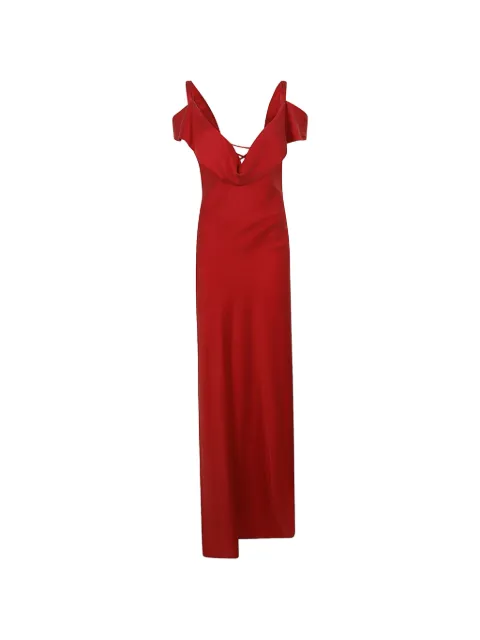 Maria Lucia Hohan Tamara lace-up dress Red TAMARAMAXISALSA