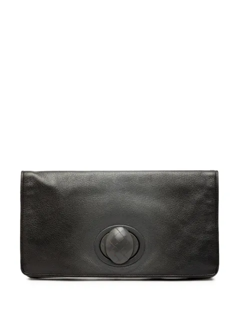 Bottega Veneta Pre-Owned 2012-2025 Leather Turn Lock clutch bag Black HVD72OA6MPDQIUJ9