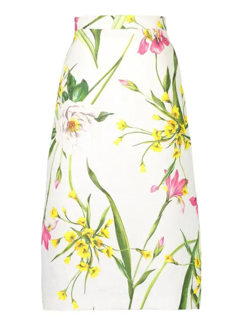Lunatica Milano floral jardin skirt White ATJARDINMPLCOEARE26WHT