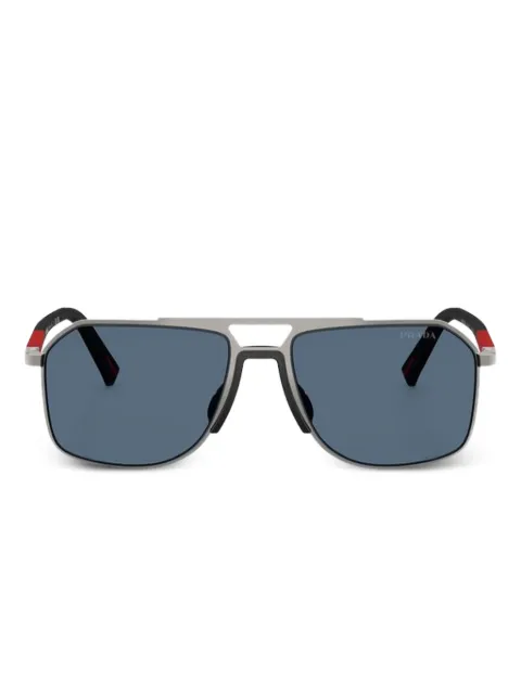 Prada Linea Rossa pilot-frame sunglasses Silver PSB51S