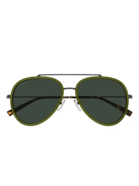 Gucci Eyewear pilot-frame sunglasses Green GG1981S004