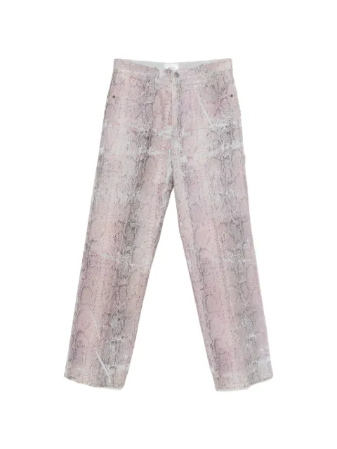Haikure snake-print jeans Neutrals HEW03300DF193L0919