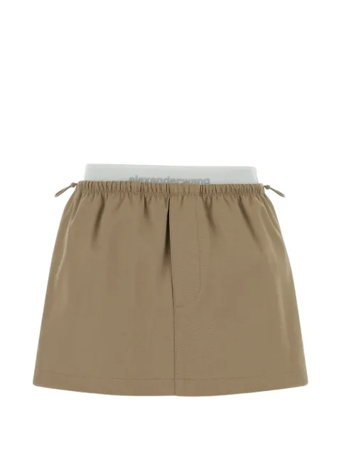 Alexander Wang logo miniskirt in twill mid-rise Neutrals 1WC1265382