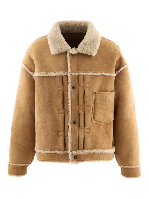SAINT MXXXXXX BB_Mouton shearling collar jacket Brown SMHR10000C59