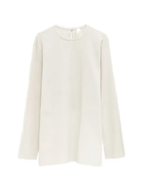 Lauren Manoogian long-sleeve overlay blouse Neutrals HPS26T2672W210