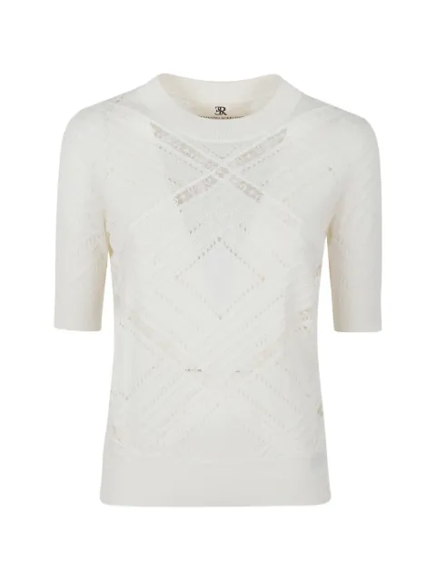 Ermanno Scervino short-sleeve round-neck top Neutrals D485L759APIJG