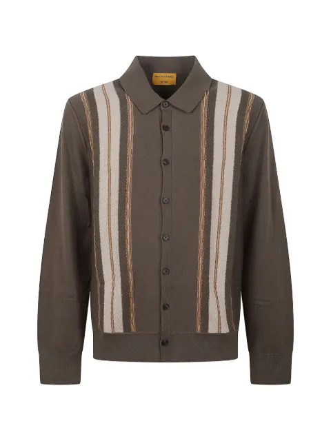 Guest In Residence Baja Plaza striped cardigan Green M33530JL