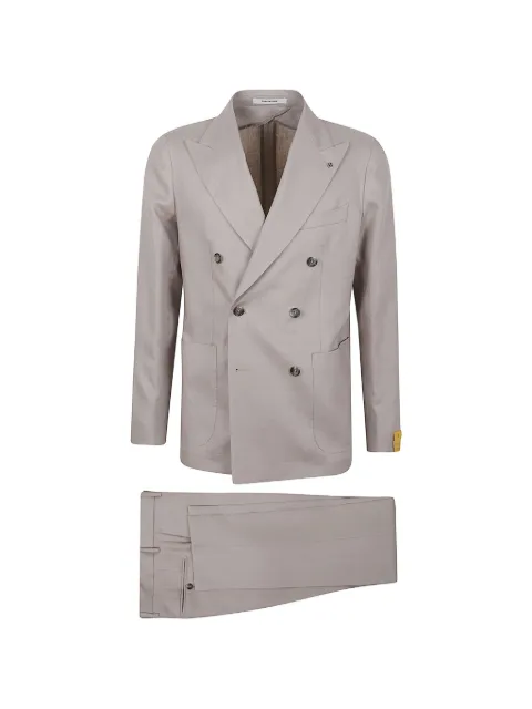 Tagliatore double-breasted linen suit Grey 2SMC20K01340021