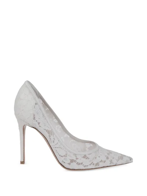 Gianvito Rossi Claudia floral-lace pointed-toe heeled pumps White G2231515RICLTP