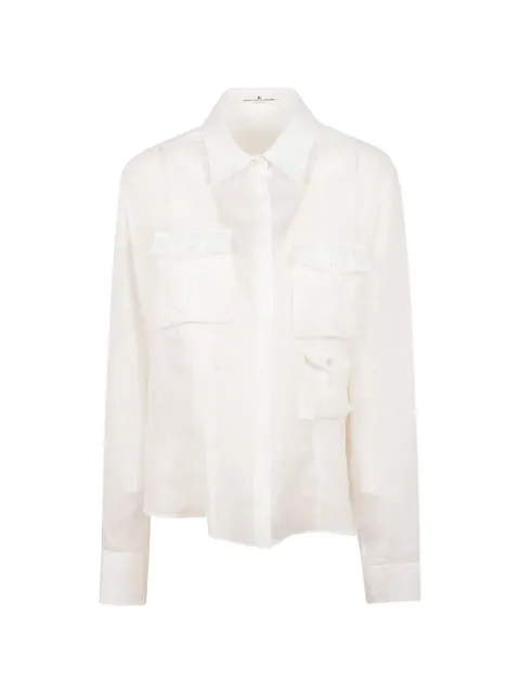 Ermanno Scervino pintuck-detail pocket shirt White D482K753TUG10601