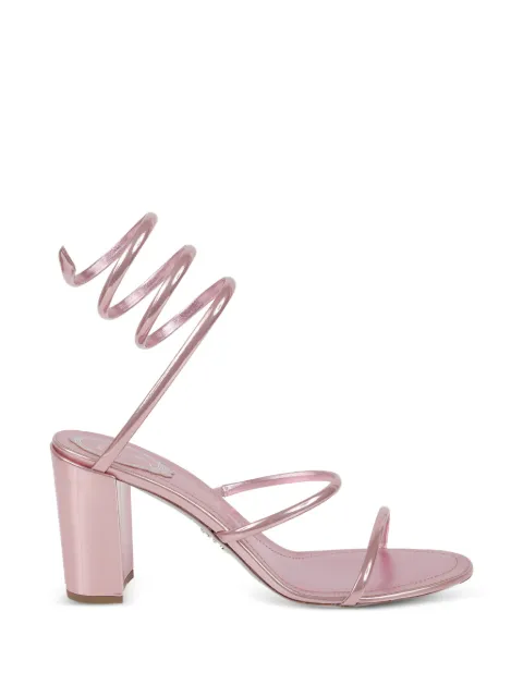 René Caovilla Cleo leather heeled sandals Pink C1285508000013000