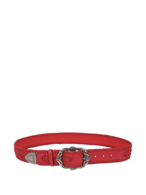 Ermanno Scervino braided floral-buckle belt Red D483T300RFYK