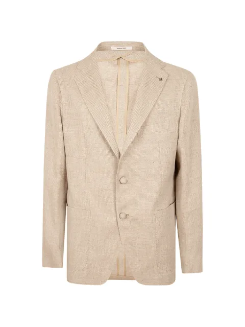 Tagliatore herringbone-weave notched-lapel blazer Brown 1SMC22K340345ET932