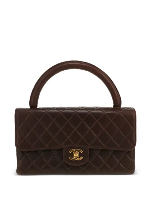 CHANEL Pre-Owned 1994 quilted-leather handbag Brown 426069