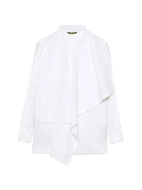 Moohong shall-collar layered shirt White 26SSSH05W