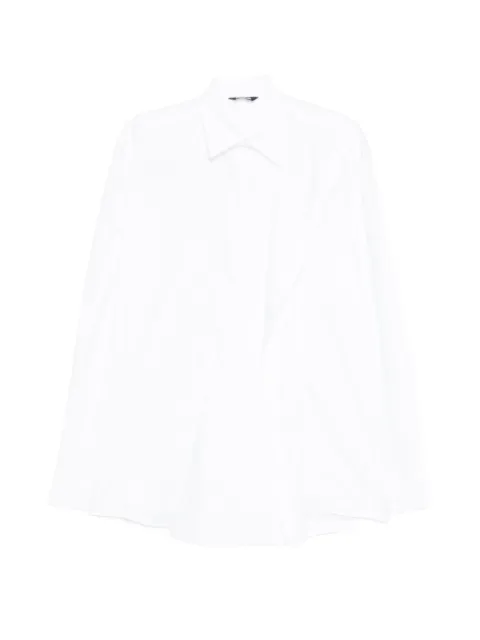 Moohong layered-design long-sleeve shirt White 26SSSH09M
