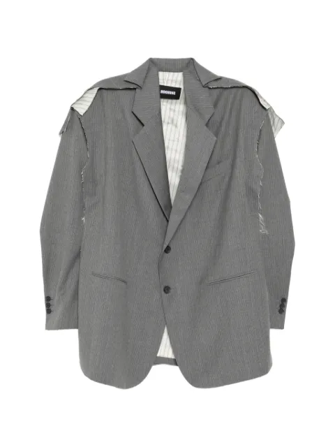 Moohong deconstructed striped jacket Grey 26SSJK05M